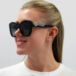 Gucci Sunglasses GG0327S 001 Black Grey Gradient