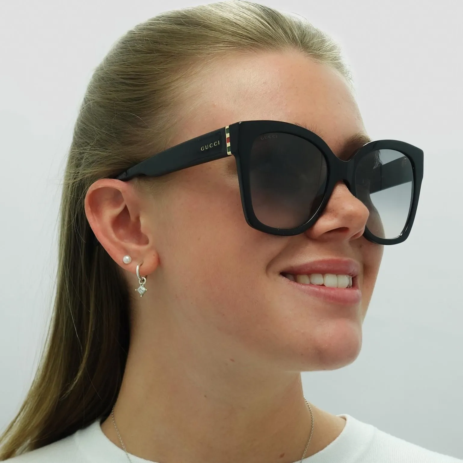 Gucci Sunglasses GG0459S 001 Black Grey Gradient