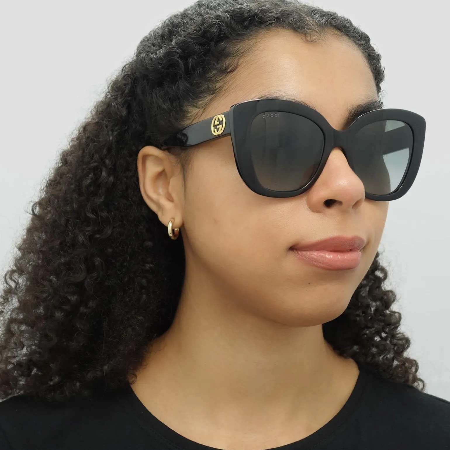 Gucci Sunglasses GG0327S 001 Black Grey Gradient