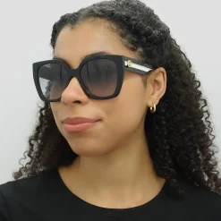 Gucci Sunglasses GG1300S 004 Black Grey Gradient