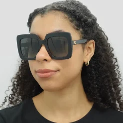 Gucci Sunglasses GG0328S 001 Black Grey Gradient