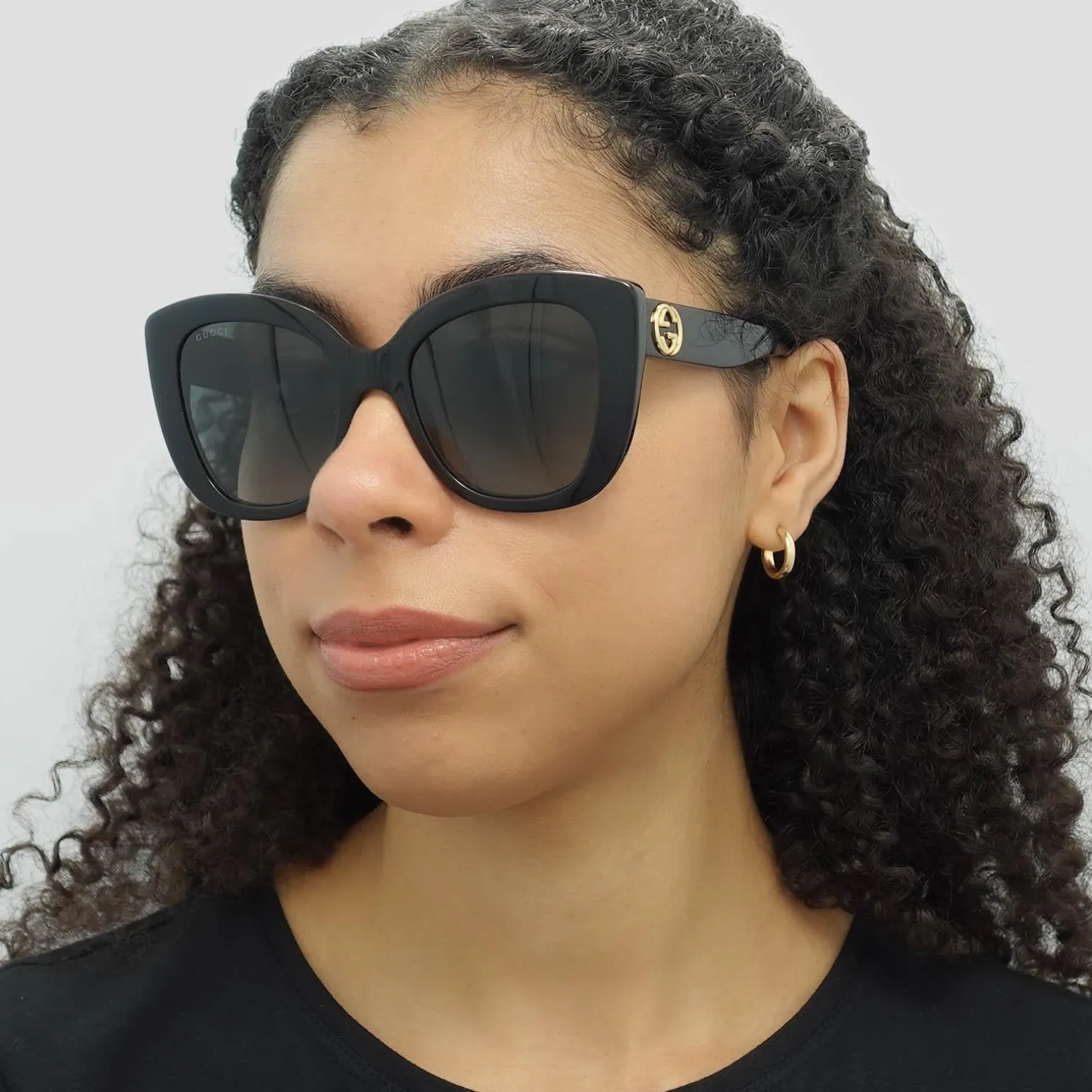 Gucci Sunglasses GG0327S 001 Black Grey Gradient