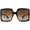Gucci Sunglasses GG0876S 002 Dark Havana Brown Gradient