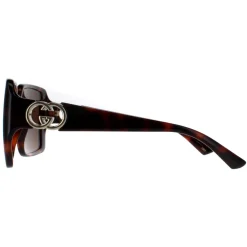 Gucci Sunglasses GG1692S 002 Dark Havana with Gold Dark Brown