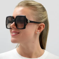 Gucci Sunglasses GG0876S 002 Dark Havana Brown Gradient