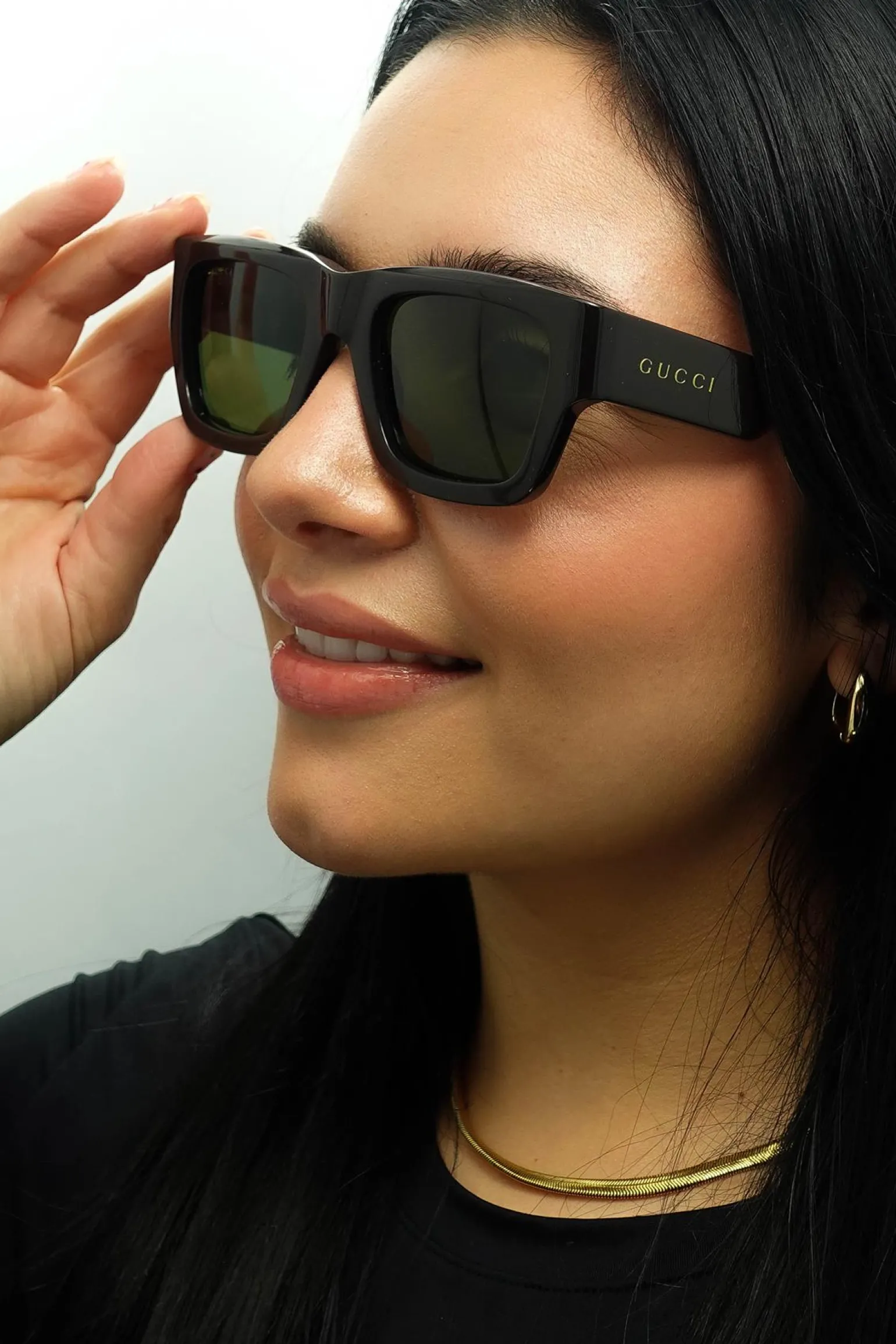 Gucci Sunglasses GG1668S 004 Dark Brown with Havana Green