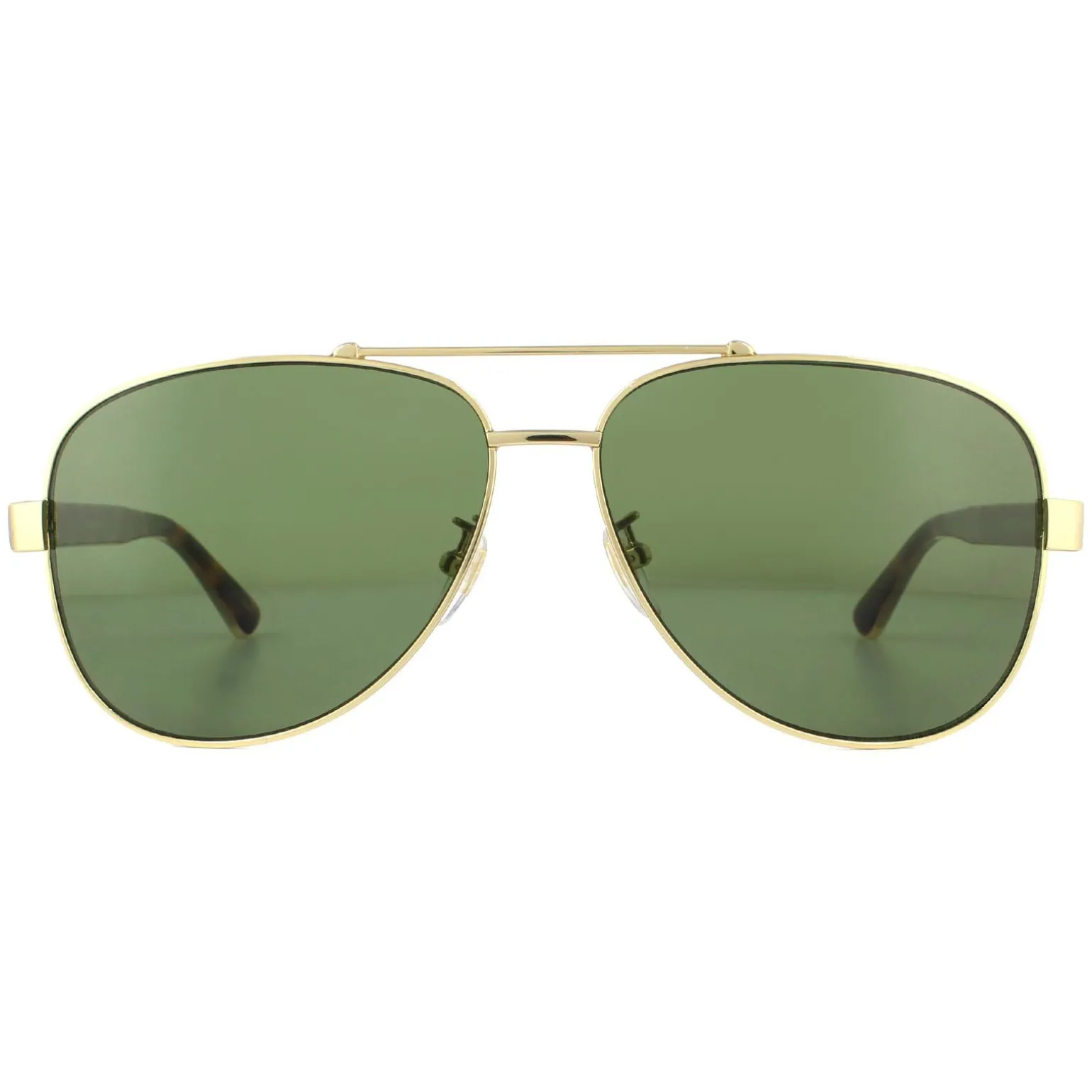 Gucci Sunglasses GG0528S 009 Gold and Havana Crystal Green