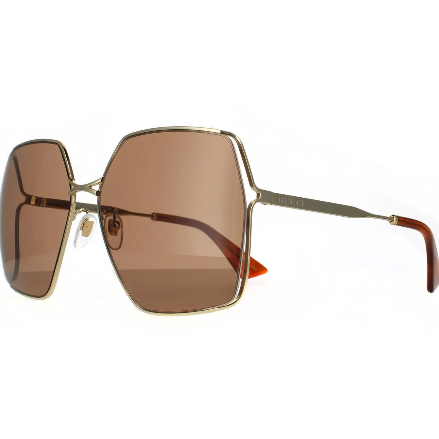 Gucci Sunglasses GG0817S 002 Gold Brown