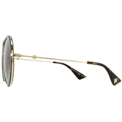 Gucci Sunglasses GG0061S 003 Gold Green and Red Green Gradient