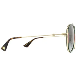 Gucci Sunglasses GG0062S 003 Gold Green Red Green Gradient