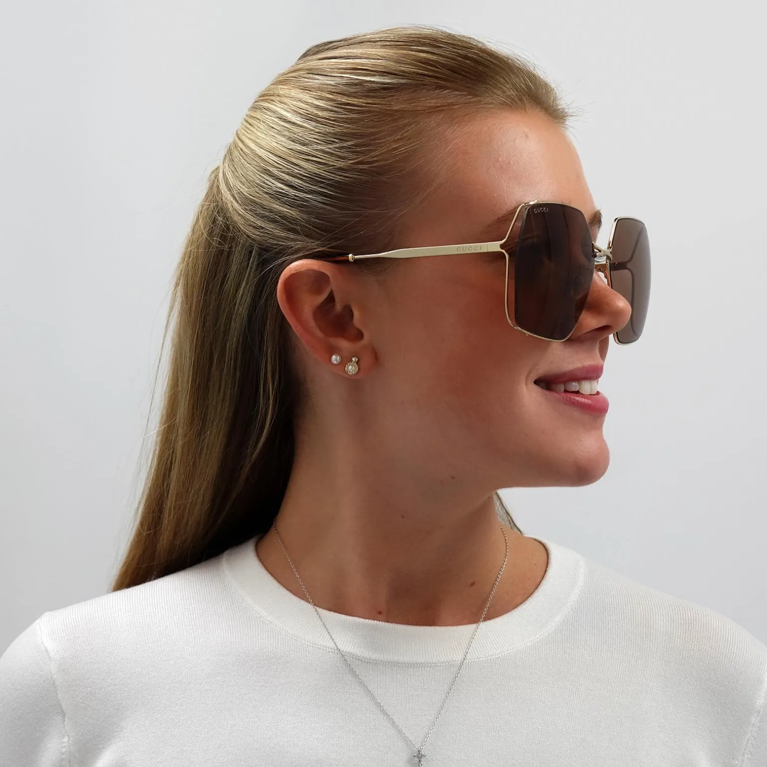Gucci Sunglasses GG0817S 002 Gold Brown
