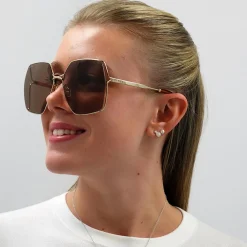 Gucci Sunglasses GG0817S 002 Gold Brown