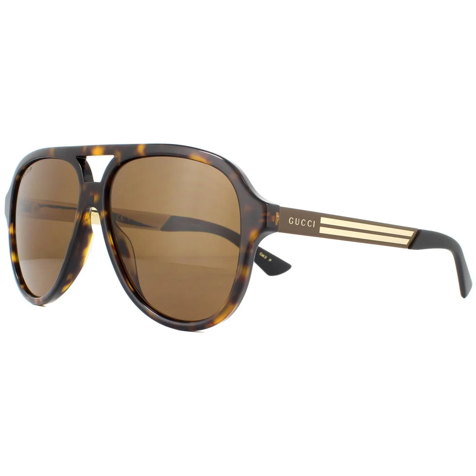 Gucci Sunglasses GG0688S 002 Havana and Gold Brown Polarized