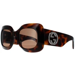 Gucci Sunglasses GG1695S 002 Havana with Silver Brown