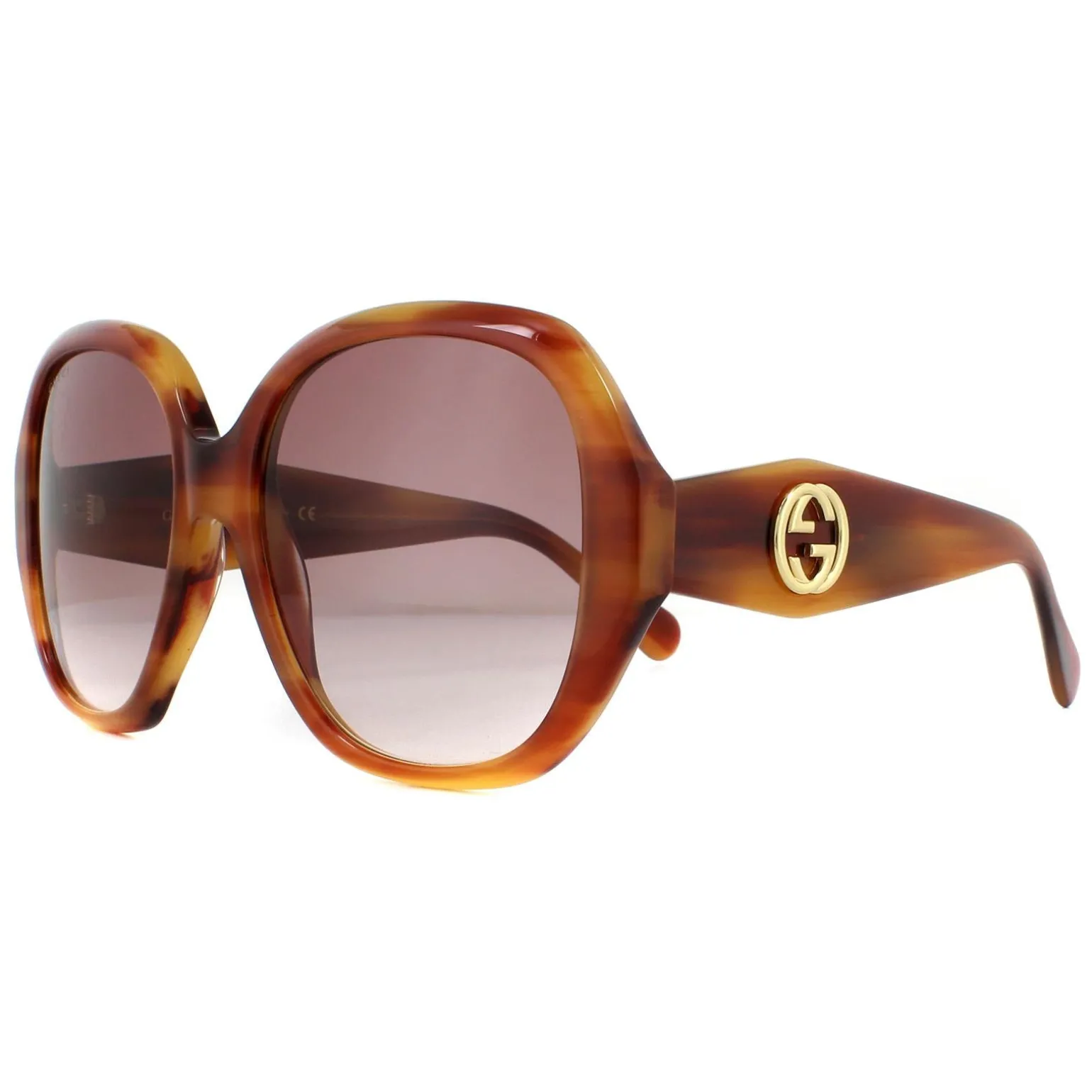 Gucci Sunglasses GG0796S 004 Havana Red Gradient
