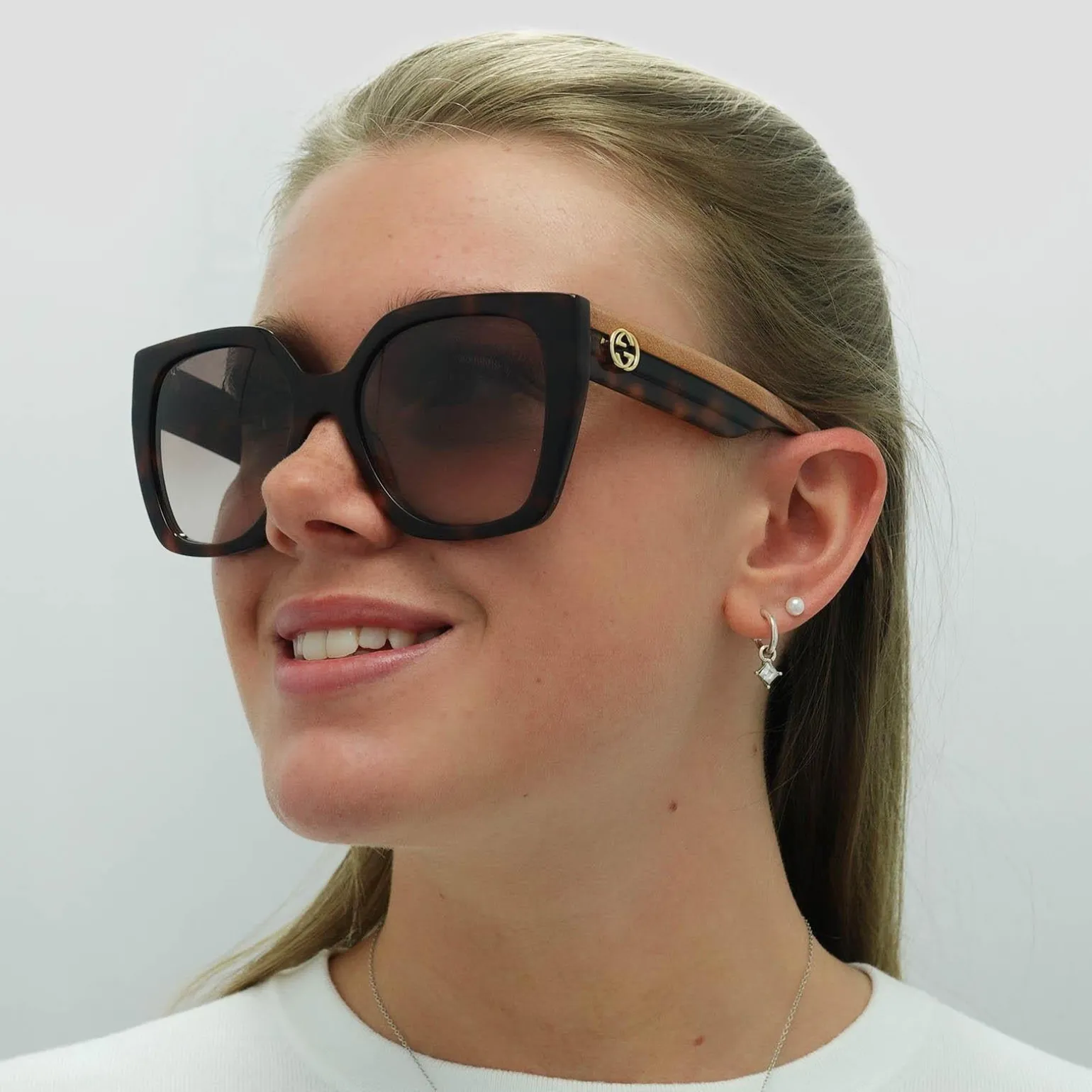Gucci Sunglasses GG1300S 003 Havana Crystal Brown Gradient