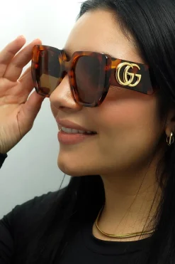 Gucci Sunglasses GG0956S 007 Havana Brown