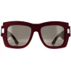 Gucci Sunglasses GG1688S 003 Red with Silver Grey with Light Silver Mi