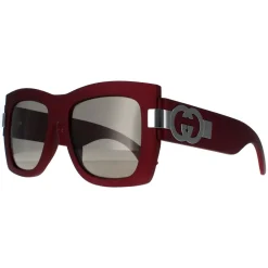 Gucci Sunglasses GG1688S 003 Red with Silver Grey with Light Silver Mi