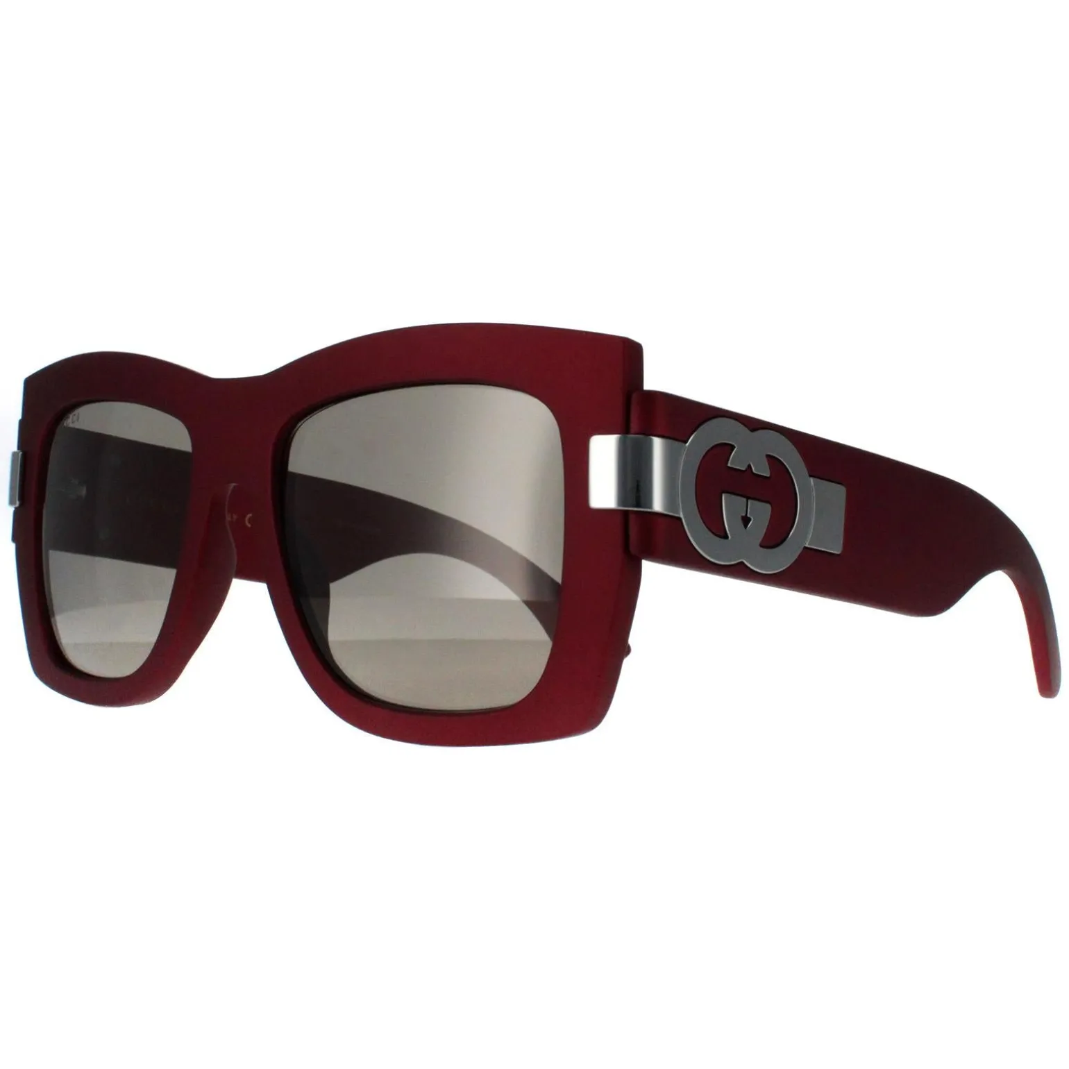 Gucci Sunglasses GG1688S 003 Red with Silver Grey with Light Silver Mi