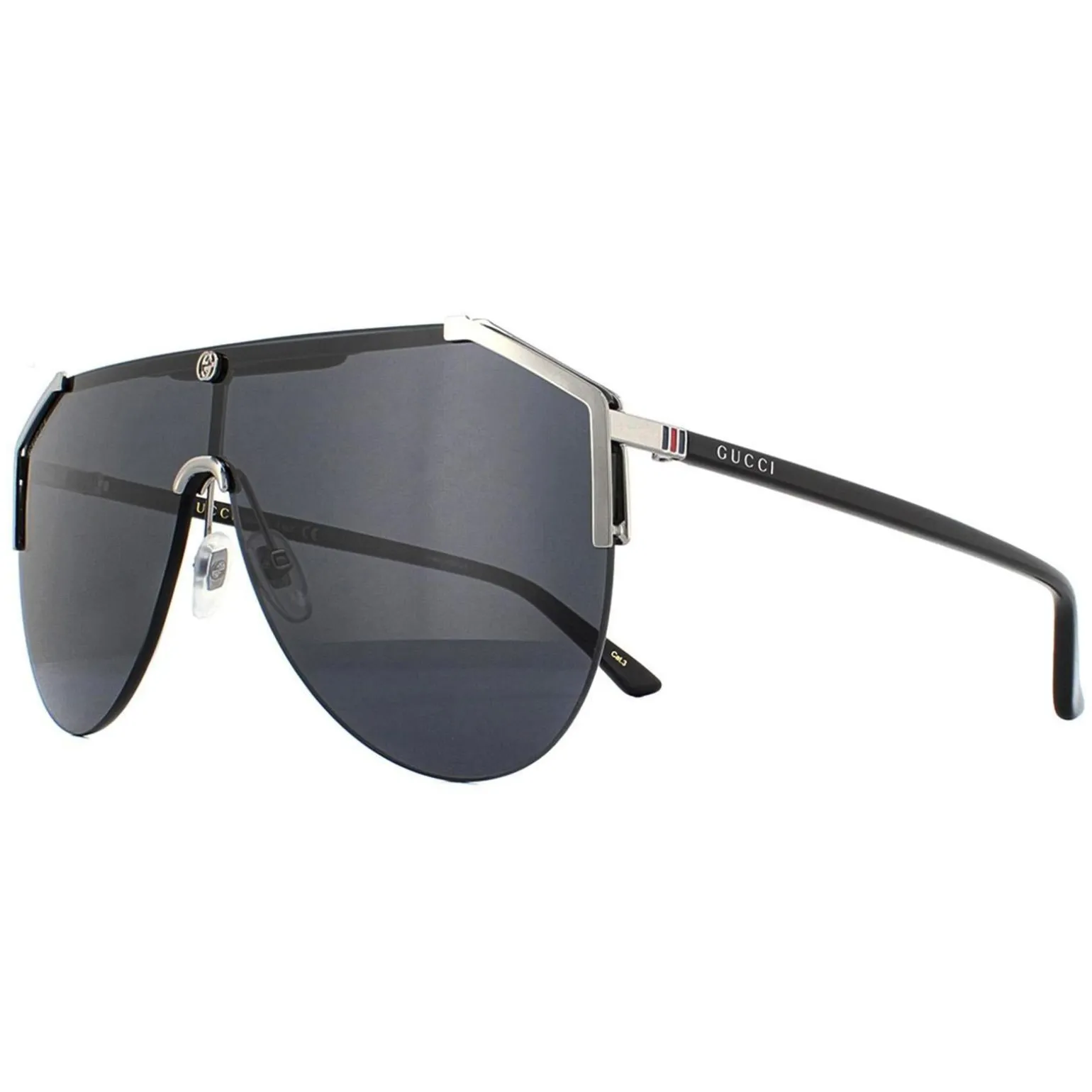 Gucci Sunglasses GG0584S 001 Ruthenium and Black Grey