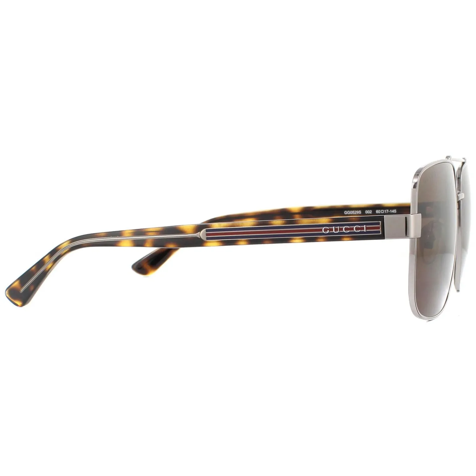Gucci Sunglasses GG0529S 002 Ruthenium Havana Brown