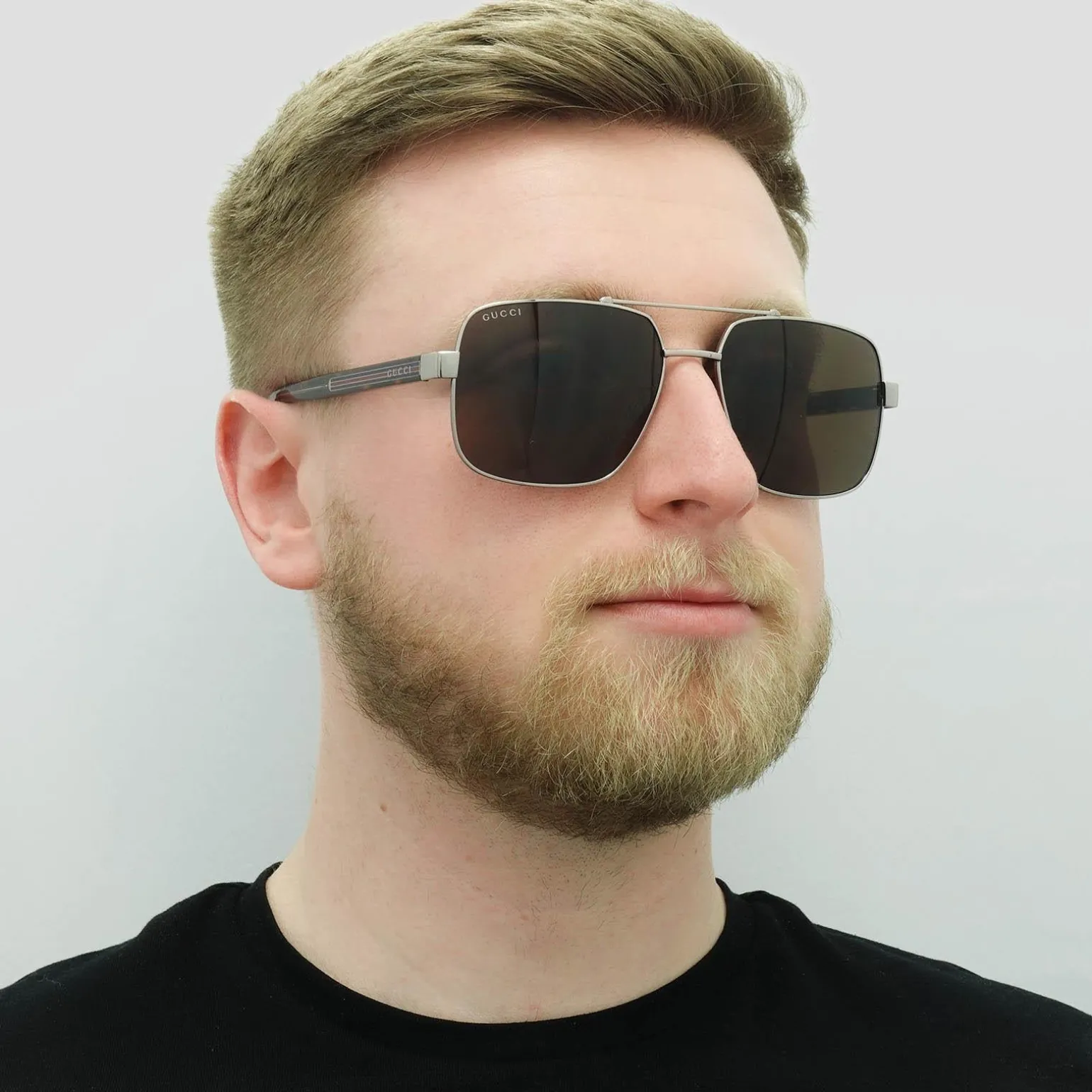 Gucci Sunglasses GG0529S 002 Ruthenium Havana Brown