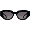 Gucci Sunglasses GG1421S 001 Shiny Black Grey