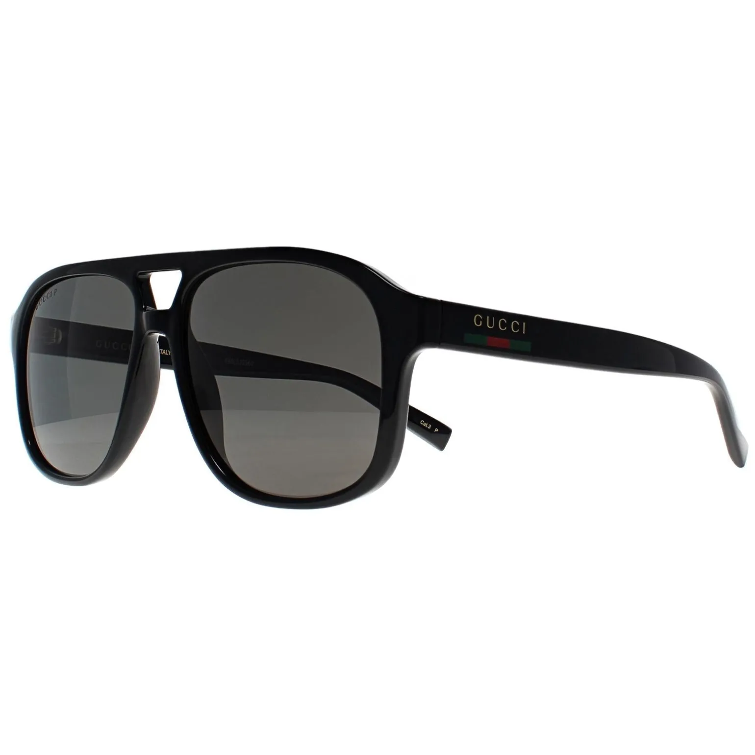 Gucci Sunglasses GG1856S 005 Shiny Black Grey Polarized
