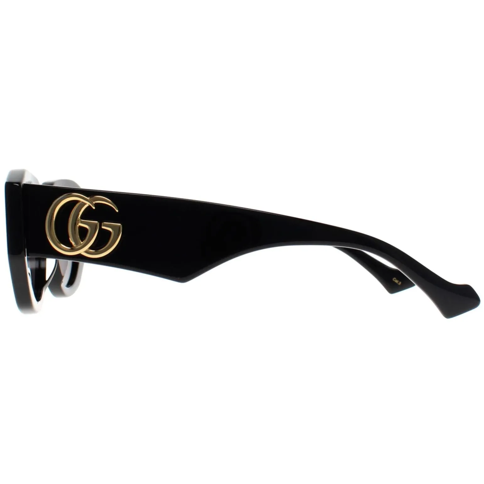 Gucci Sunglasses GG1421S 001 Shiny Black Grey
