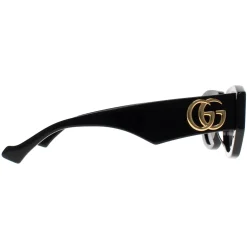 Gucci Sunglasses GG1421S 001 Shiny Black Grey