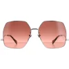 Gucci Sunglasses GG1005S 004 Silver Brown Gradient