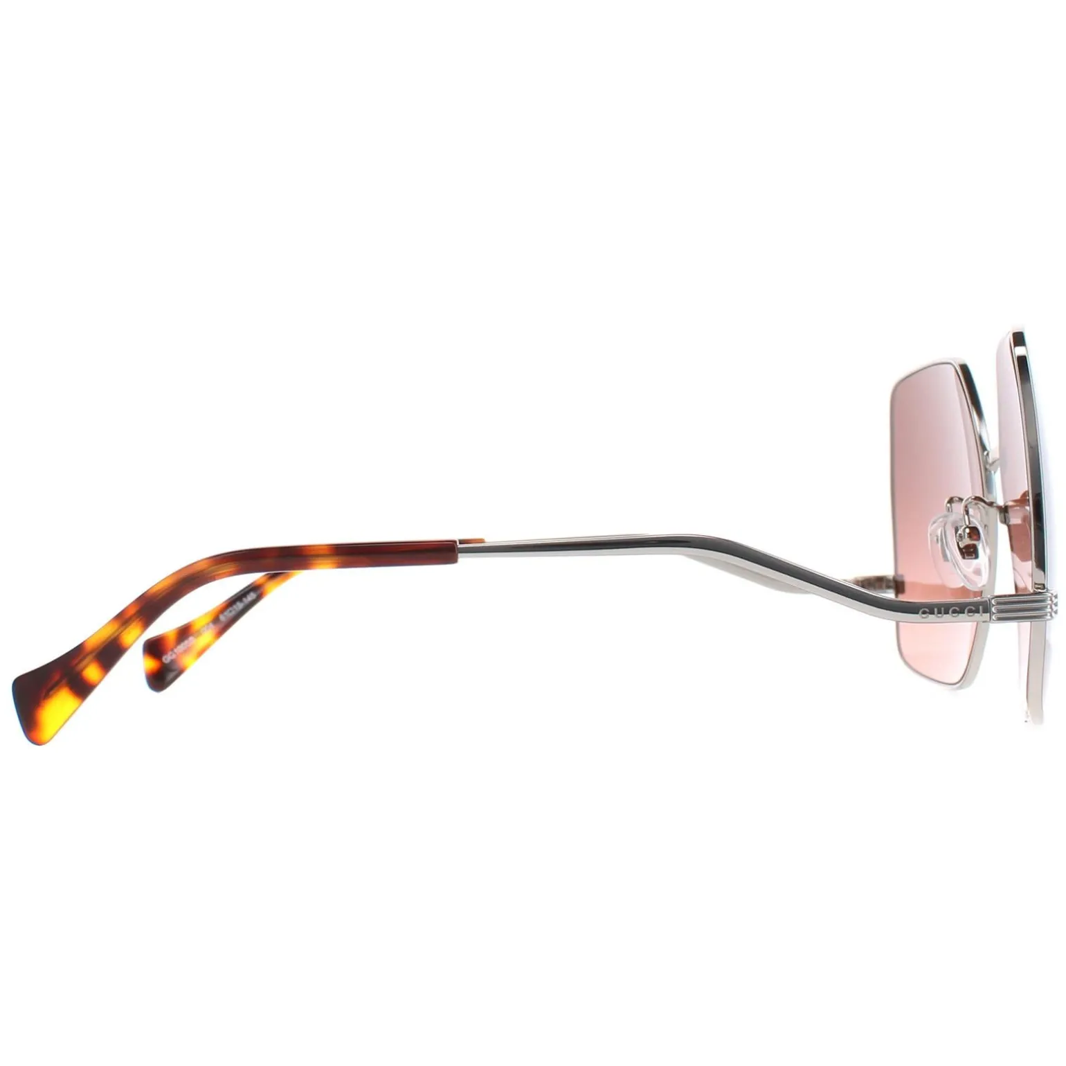 Gucci Sunglasses GG1005S 004 Silver Brown Gradient