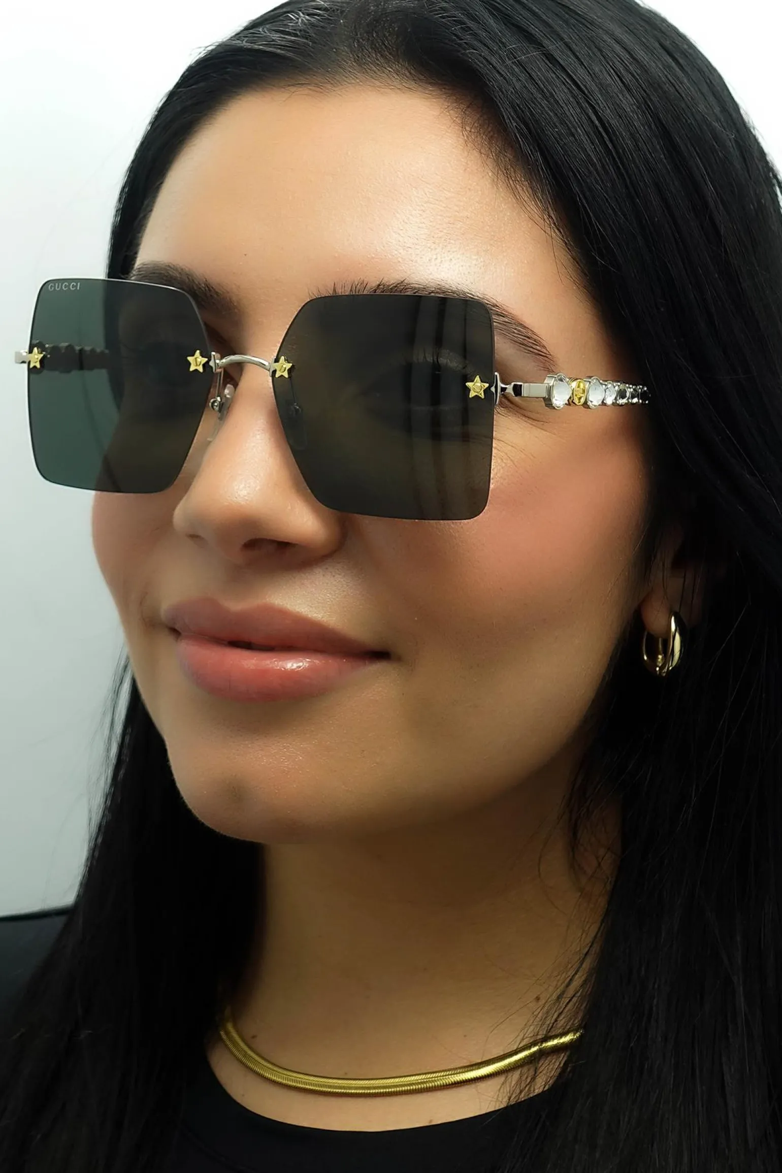 Gucci Sunglasses GG0644S 001 Silver Grey