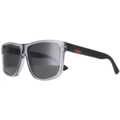 Gucci Sunglasses GG0010S 004 Transparent Grey and Black Grey Polarized