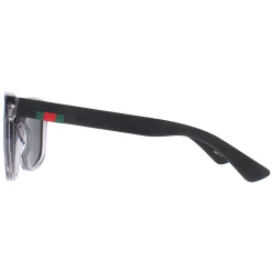 Gucci Sunglasses GG0010S 004 Transparent Grey and Black Grey Polarized