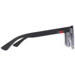 Gucci Sunglasses GG0010S 004 Transparent Grey and Black Grey Polarized