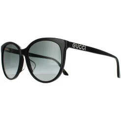 Gucci Sunglasses GG0729SA 001 Shiny Black Grey Gradient