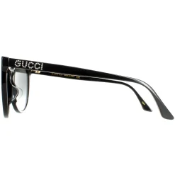 Gucci Sunglasses GG0729SA 001 Shiny Black Grey Gradient
