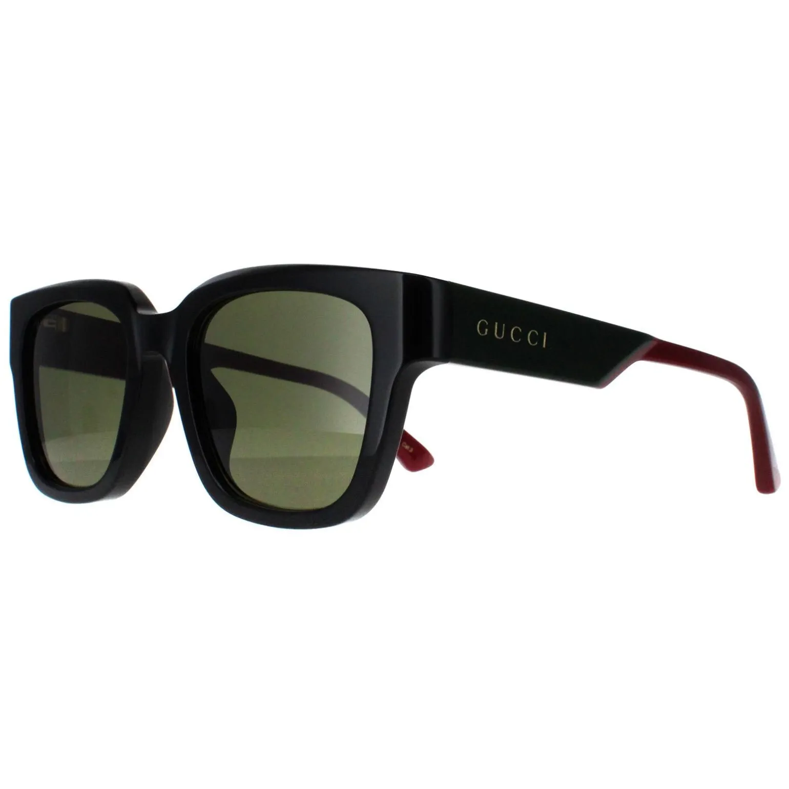 Gucci Sunglasses GG1670SK 005 Black with Green and Red Green