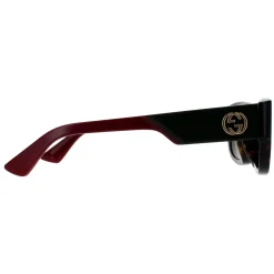 Gucci Sunglasses GG1667SK 002 Havana with Green and Red Green