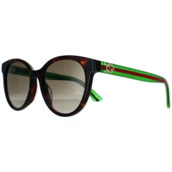 Gucci Sunglasses GG0702SKN 003 Havana With Green and Red Brown Gradien