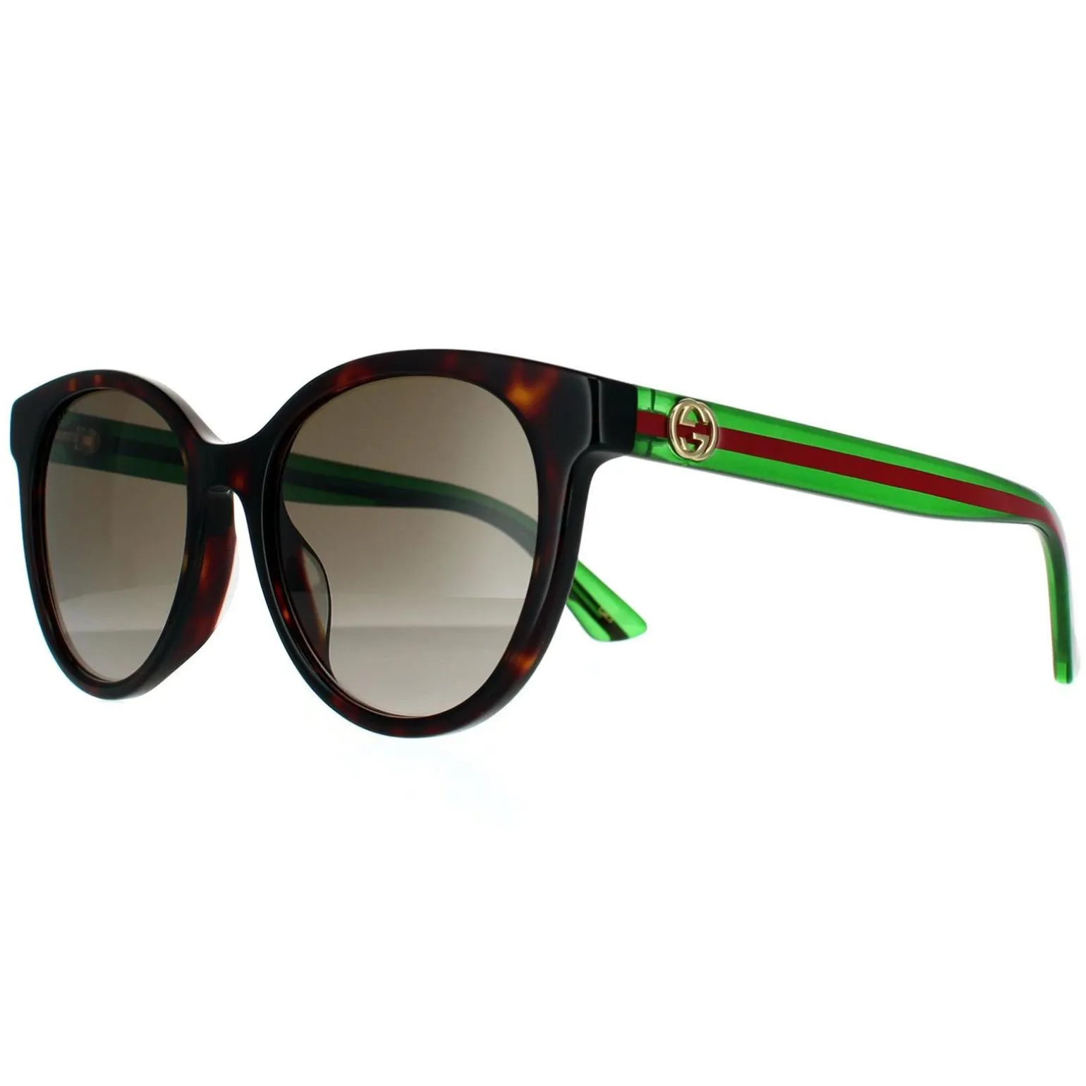 Gucci Sunglasses GG0702SKN 003 Havana With Green and Red Brown Gradien