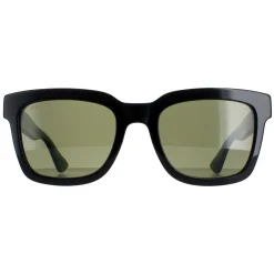 Gucci Sunglasses GG0001SN 002 Black and Green With Red Stripe Green