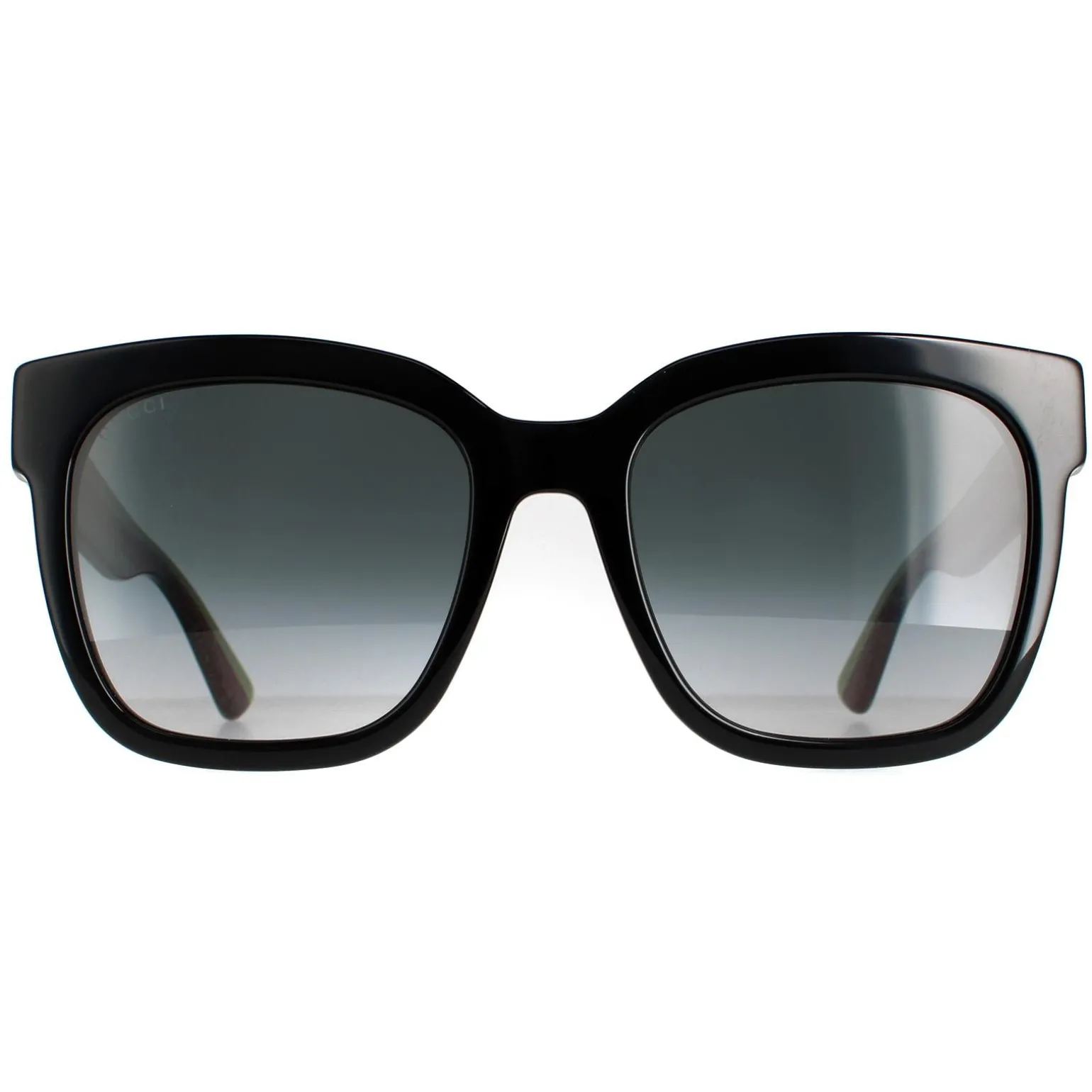 Gucci Sunglasses GG0034SN 002 Black With Green and Red Glitter Grey Gr