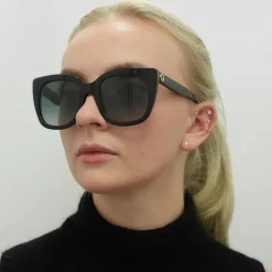 Gucci Sunglasses GG0163SN 001 Black Grey Gradient