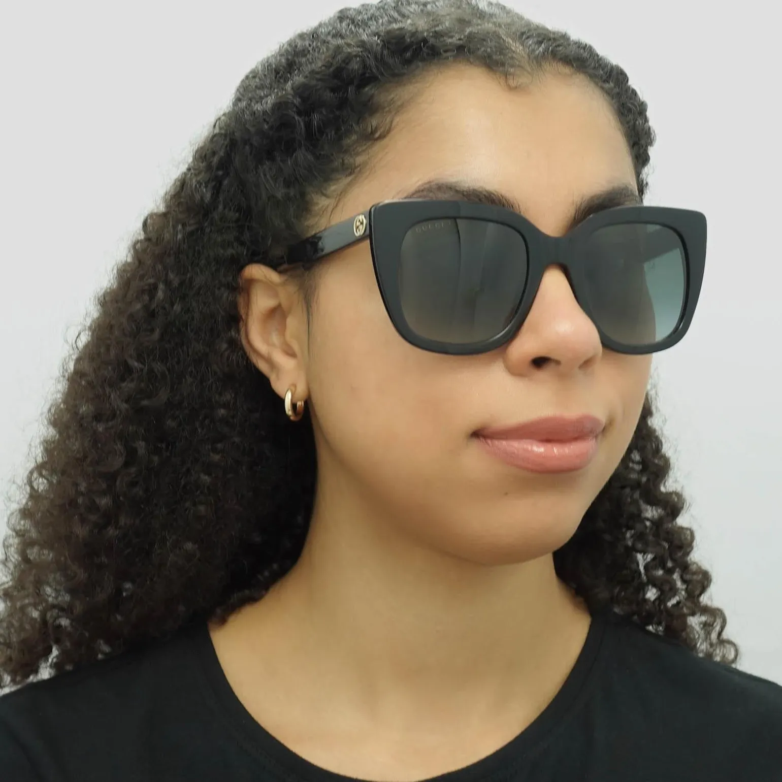 Gucci Sunglasses GG0163SN 001 Black Grey Gradient