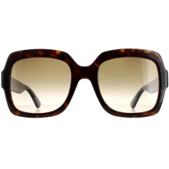Gucci Sunglasses GG0036SN 004 Havana Glitter Blue and Red Brown Gradie