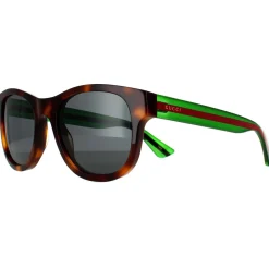 Gucci Sunglasses GG0003SN 003 Havana Green Grey Grey