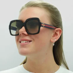 Gucci Sunglasses GG0036SN 004 Havana Glitter Blue and Red Brown Gradie